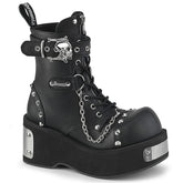 Demonia Dank 57 Black Vegan Leather Women'S Ankle Boots